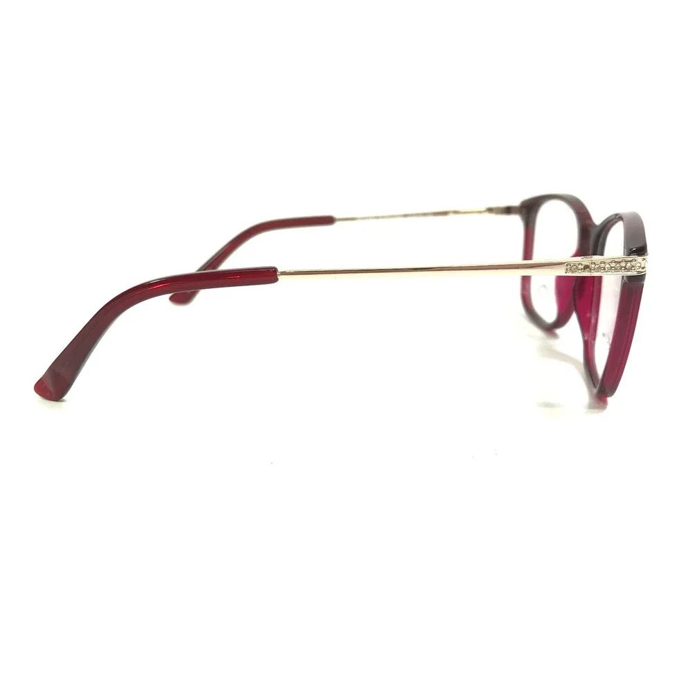 Eight to Eighty Eyeglasses Frames BRIANNA BURGUNDY Red Gold Square 53-18-135